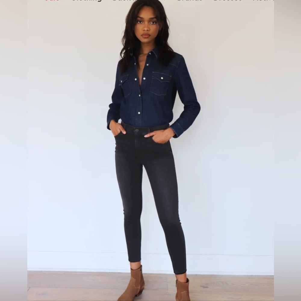 Denim Forum The Nico Mid Rise Skinny Crop Jean